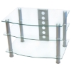 Walker Edison 32'' Freeson Clear Glass TV Stand for up to 40'' TVs - WAL-V32Y714