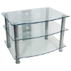 Walker Edison 32'' Freeson Clear Glass TV Stand for up to 40'' TVs - WAL-V32Y714