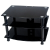 Walker Edison 32'' Freeson Black Glass TV Stand for up to 40'' TVs - WAL-V32Y714B
