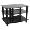Walker Edison 32'' Freeson Black Glass TV Stand for up to 40'' TVs - WAL-V32Y714B