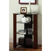 Regal Component Stand / Display Shelf - Black Glass, Espresso - WAL-V35MWFES