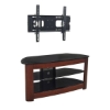 TV Stand - 42 Inch Regal TV Stand with Mount in Black / Wood - WAL-V42MWF