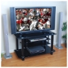 Teardrop 42 inch TV Stand (Black Glass w/ Chrome) - WAL-V42Y78B