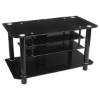 Teardrop 42 inch TV Stand (Black Glass w/ Chrome) - WAL-V42Y78B