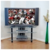 Bermuda 44 inch Corner TV Stand (Clear Glass / Black Frame) - WAL-V44Y76CB