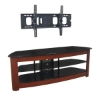 TV Stand - 60 Inch Regal TV Stand with Mount in Black / Wood - WAL-V60MWF