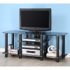 Dynasty Large 60 inch TV Stand (Black Glass) - WAL-V60Y712B