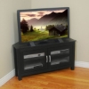 Castillo 44 Inch Corner Wood TV Stand in Black - WAL-W44CCRBL