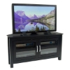 Castillo 44 Inch Corner Wood TV Stand in Black - WAL-W44CCRBL