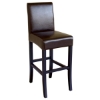 Michelle 28.75" Leather Bar Stool - Dark Brown - WI-0590-J001