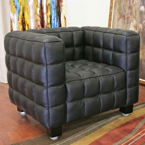 Arriga Black Leather Modern Chair 