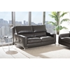 Vogue Bonded Leather Loveseat Settee - Pewter Gray - WI-1281-DU8145-LS