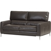 Vogue Bonded Leather Loveseat Settee - Pewter Gray - WI-1281-DU8145-LS