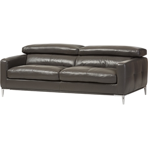 Vogue Bonded Leather Sofa - Pewter Gray 