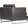 Dakota Leather Armchair - Dark Gray - WI-1378-DU8145-CHAIR