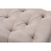 Cameron Fabric Upholstered Ottoman Bench - Button Tufted, Beige - WI-1724-BEIGE