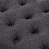 Annabelle Upholstered Storage Ottoman - Button Tufted, Dark Gray - WI-217-DARK-GRAY
