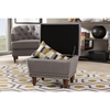 Annabelle Upholstered Storage Ottoman - Button Tufted, Light Gray - WI-217-LIGHT-GRAY