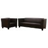 Boyle Dark Brown Sofa and Chair Set - WI-3055-206