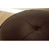 Mevelyn Full Leather Round Ottoman in Dark Brown - WI-3063-J001