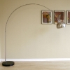Arco Style Floor Lamp with Round Marble Base - WI-375B-X