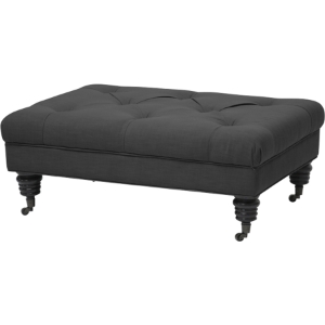 Bracknell Linen Tufted Ottoman - Gray 