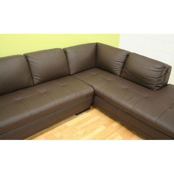 Diana Brown Leather Sectional With
