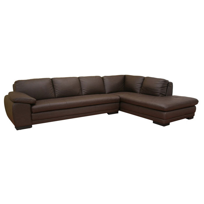 Diana Brown Leather Sectional With