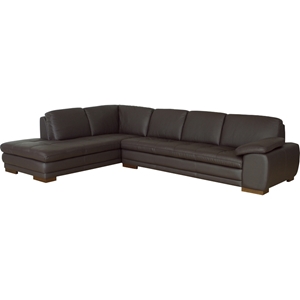 Diana Sectional Sofa Reverse - Dark Brown 