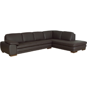 Diana Sectional Sofa - Dark Brown 