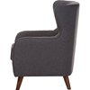 Ludwig Upholstered Button Tufted Armchair - Dark Gray - WI-802-DARK-GRAY