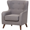 Ludwig Upholstered Button Tufted Armchair - Light Gray - WI-802-LIGHT-GRAY