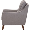 Deena Fabric Upholstered Armchair - Button Tufted, Light Gray - WI-803-LIGHT-GRAY