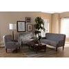 Toni Upholstered Armchair - Button Tufted, Light Gray - WI-808-LIGHT-GRAY-CC