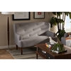 Toni Upholstered Loveseat Settee - Button Tufted, Light Gray - WI-808-LIGHT-GRAY-LS