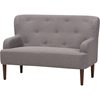Toni Upholstered Loveseat Settee - Button Tufted, Light Gray - WI-808-LIGHT-GRAY-LS