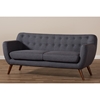 Harper Upholstered Sofa - Button Tufted, Dark Gray - WI-809-DARK-GRAY-SF