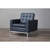 Connoisseur Living Room Chair - Button Tufted, Black - WI-810-BLACK-CC