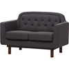 Virginia 2-Piece Sofa Set - Button Tufted, Dark Gray - WI-810-DARK-GRAY-2PC-SET