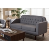 Virginia Upholstered Sofa - Button Tufted, Light Gray - WI-810-LIGHT-GRAY-SF