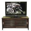 Benno Dark Brown TV Stand with Sliding Glass Doors - WI-88631-CHOCOLATE