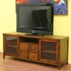 Miko Rustic TV Stand with Antiqued Brass Knobs - WI-88641-RUSTIC