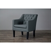 Brittany Club Chair - Button Tufted, Gray - WI-9070-GRAY-CC