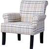 Classics Collection Wing Chair - Plaid - WI-9071-PLAID-CC