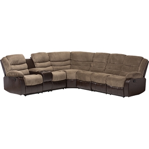 Robinson Sectional Sofa - Taupe, Brown 