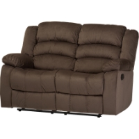 Hollace Microsuede Loveseat Recliner - Taupe
