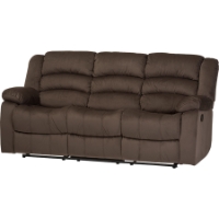 Hollace Microsuede Sofa Recliner - Taupe