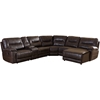 Mistral 6-Piece Recliner Sectional - Bonded Leather, Dark Brown - WI-99170-BROWN-SF