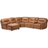 Mistral 6-Piece Recliner Sectional - Palomino Suede, Light Brown - WI-99170-J109-LIGHT-BROWN-SF