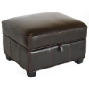 Classic Brown Leather Storage Ottoman - WI-A-136-J001-OTTOMAN